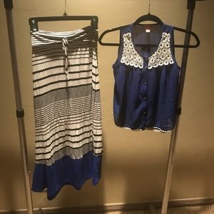 Girls skirt and top
